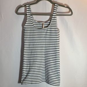 Babaton Black and White Striped Tank Top